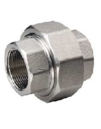 Bocchettone Inox AISI 304 - Tenuta Conica - Filettato Gas Cilindrico - FF - 1/2"