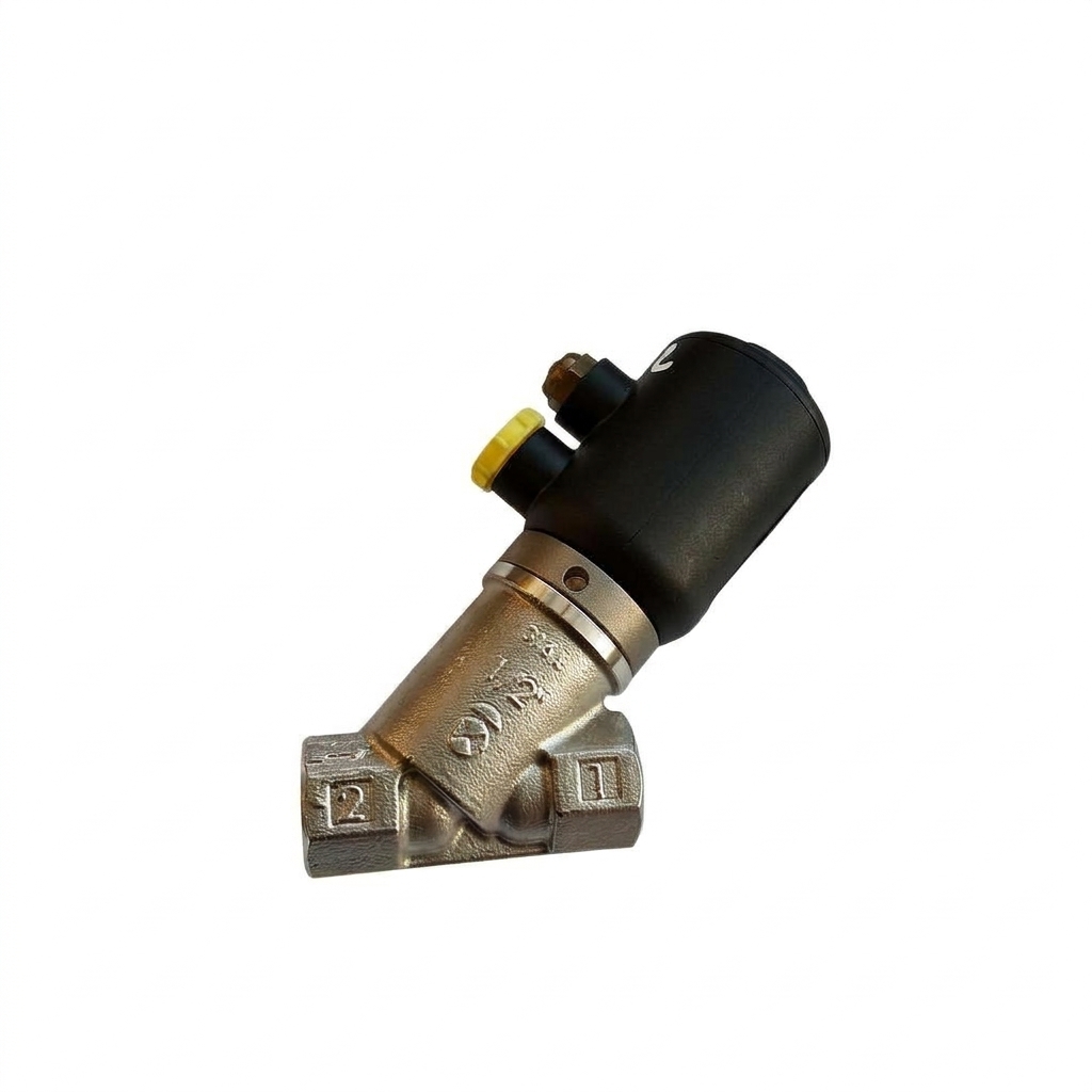 Valvola Pneumatica ON-OFF - Procom - 2 Vie - Normalmente Chiusa - Corpo in Inox AISI 316L - 1/2" - Testata in Nylon T.36 - DP 14 bar - Mod. PCIPFM_015_0_1
