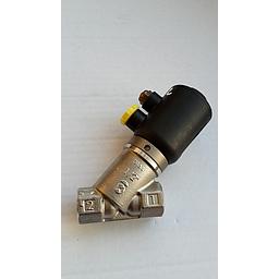 Valvola pneumatica On-Off a flusso libero - corpo microfuso inox316L PN40 , filettato FF gas 1/2"- Testata Nylon T36 - Press.diff.max 14 Bar - PCIPFM_015_0_1