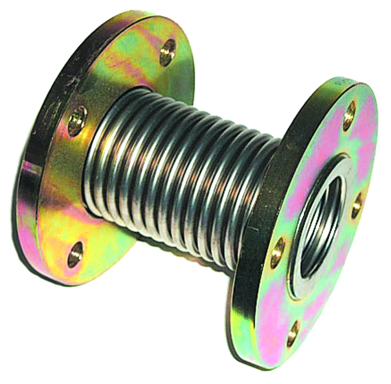 Giunto Compensatore di Dilatazione/Antivibrante per Gas - Soffietto in acciaio inossidabile austenitico Aisi 321 - Flange girevoli ambo i lati in acciaio Galvanizzato ASTM A105 PN16 DN50 - P.Max 2,5 Bar