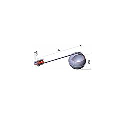 Regolatore di livello 3/4" Filettato Gas Maschio - Inox Aisi 316 - Privo di Sfera - Completo di Corsoio inox - CSF