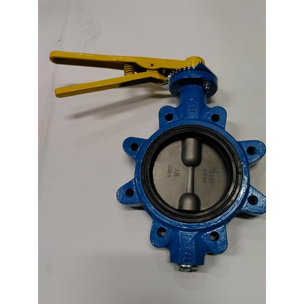 Valvola a Farfalla LUG per GAS, Corpo in Ghisa Sferoidale, Disco Inox Aisi 316, Stelo Inox Aisi 416, Guarnizione in NBR, PN16 DN100, Fig. S301N Restyling - Con Anti Blow-Out - Sirca (leva non compresa)