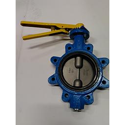 Valvola a Farfalla LUG per GAS, Corpo in Ghisa Sferoidale, Disco Inox Aisi 316, Stelo Inox Aisi 416, Guarnizione in NBR, PN16 DN100, Fig. S301N Restyling - Con Anti Blow-Out - Sirca (leva non compresa)