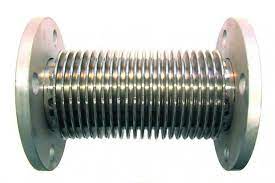 Compensatore Assiale, Soffietto inox aisi 321, con guida interna a cannocchiale inox aisi 304, attacchi flangiati in acciaio carbonio PN16 DN25 - L=258 mm - 35 onde - Serie C - Assorbimento totale 60 mm (- 15 / + 45 )