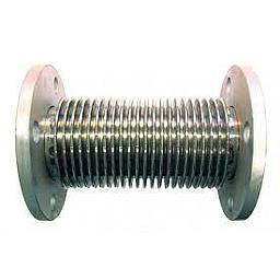 Compensatore Assiale, Soffietto inox aisi 321, con guida interna a cannocchiale inox aisi 304, attacchi flangiati in acciaio carbonio PN16 DN50 - L=266 mm - 28 onde - Serie C - Assorbimento totale 60 mm (- 15 / + 45 )