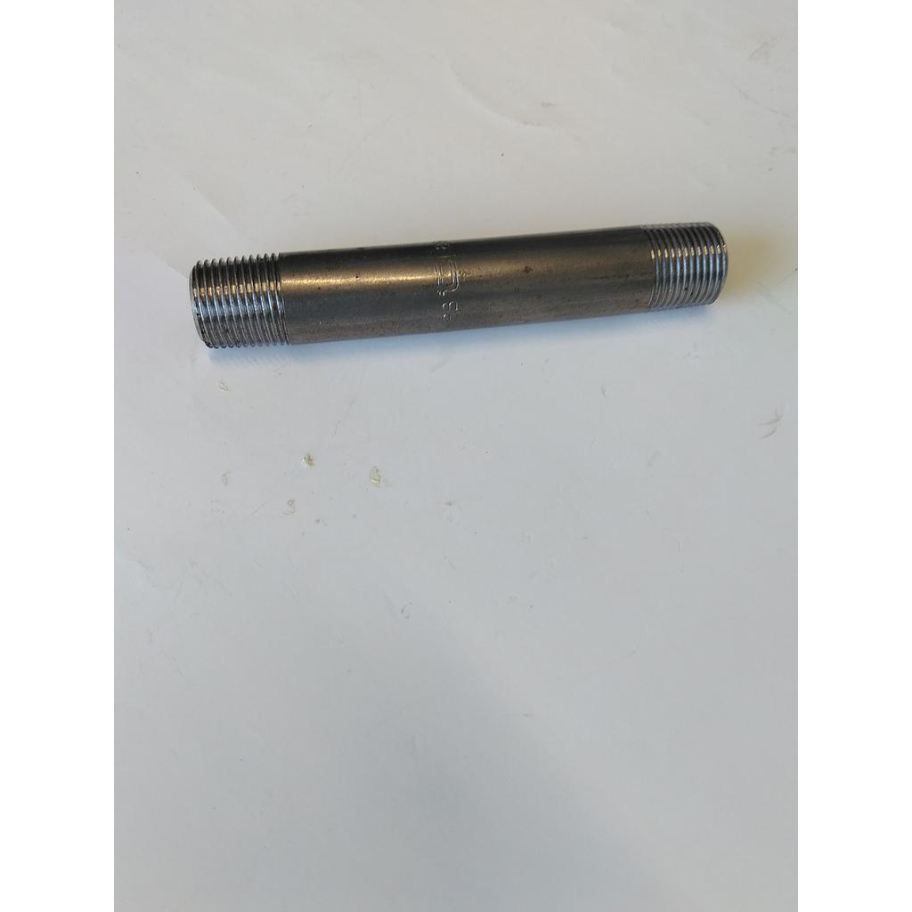 Barilotto A105 S3000/SCH80 - 3/8&#34; L=100 mm - Filettato GAS (Nipplo tubo filettato per filettato)