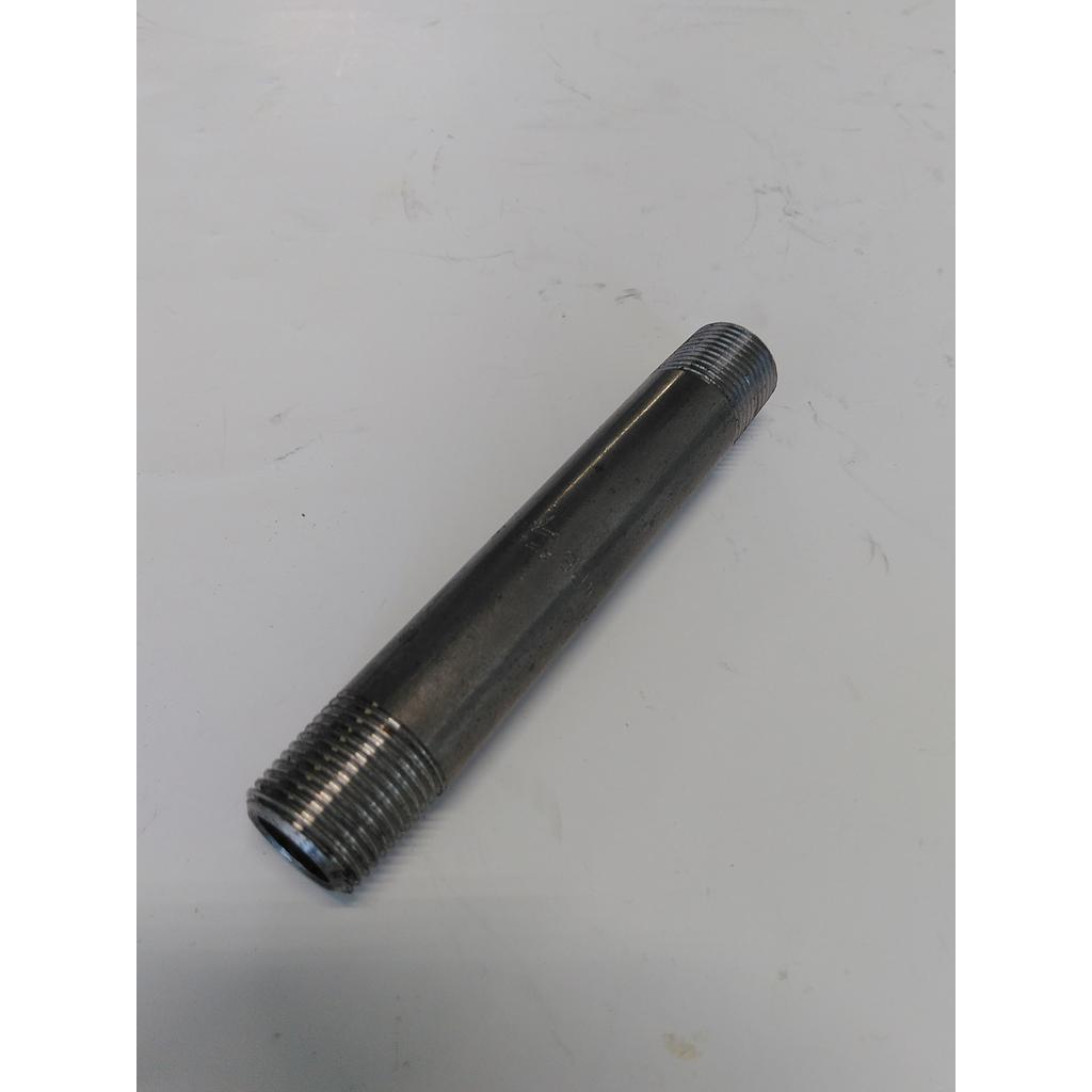 Barilotto A105 S3000/SCH80 - 3/8&#34; L=100 mm - Filettato NPT (Nipplo tubo filettato per filettato)