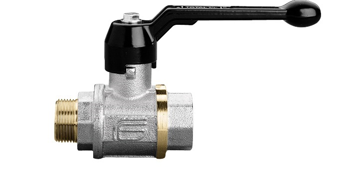 Valvola a Sfera Ottone Cromato, con Leva, serie Pesante x Acqua-Aria, tenuta su stelo Regolabile/Brevettata, -20° +130°C - PN100, MOD. 0102-TOTAL MF 3/8"