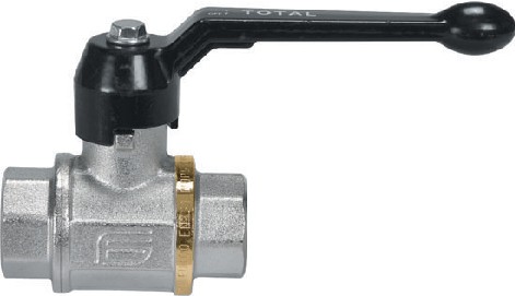 Valvola a Sfera Ottone Cromato, con Leva, serie Pesante x Acqua-Aria, tenuta su stelo Regolabile/Brevettata, -20° +130°C - PN100, MOD. 0101-TOTAL FF 3/8" 