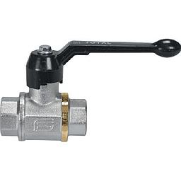 Valvola a Sfera Ottone Cromato, con Leva, serie Pesante x Acqua-Aria, tenuta su stelo Regolabile/Brevettata, -20° +130°C - PN100, MOD. 0101-TOTAL FF 3/8" 