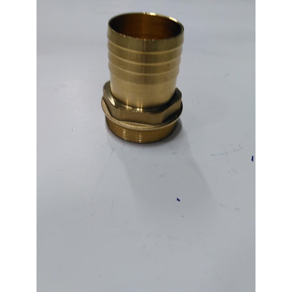 Raccordo P/GOMMA in Ottone Maschio Tipo Roma - 2&#34;x50 mm