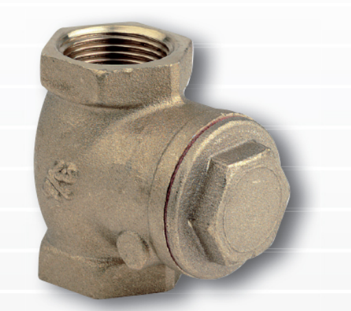 Valvola di Ritegno a Clapet, corpo in Bronzo, tenuta Metallica, attacchi filettati gas 1/2&#34; - Mod. 207A03
