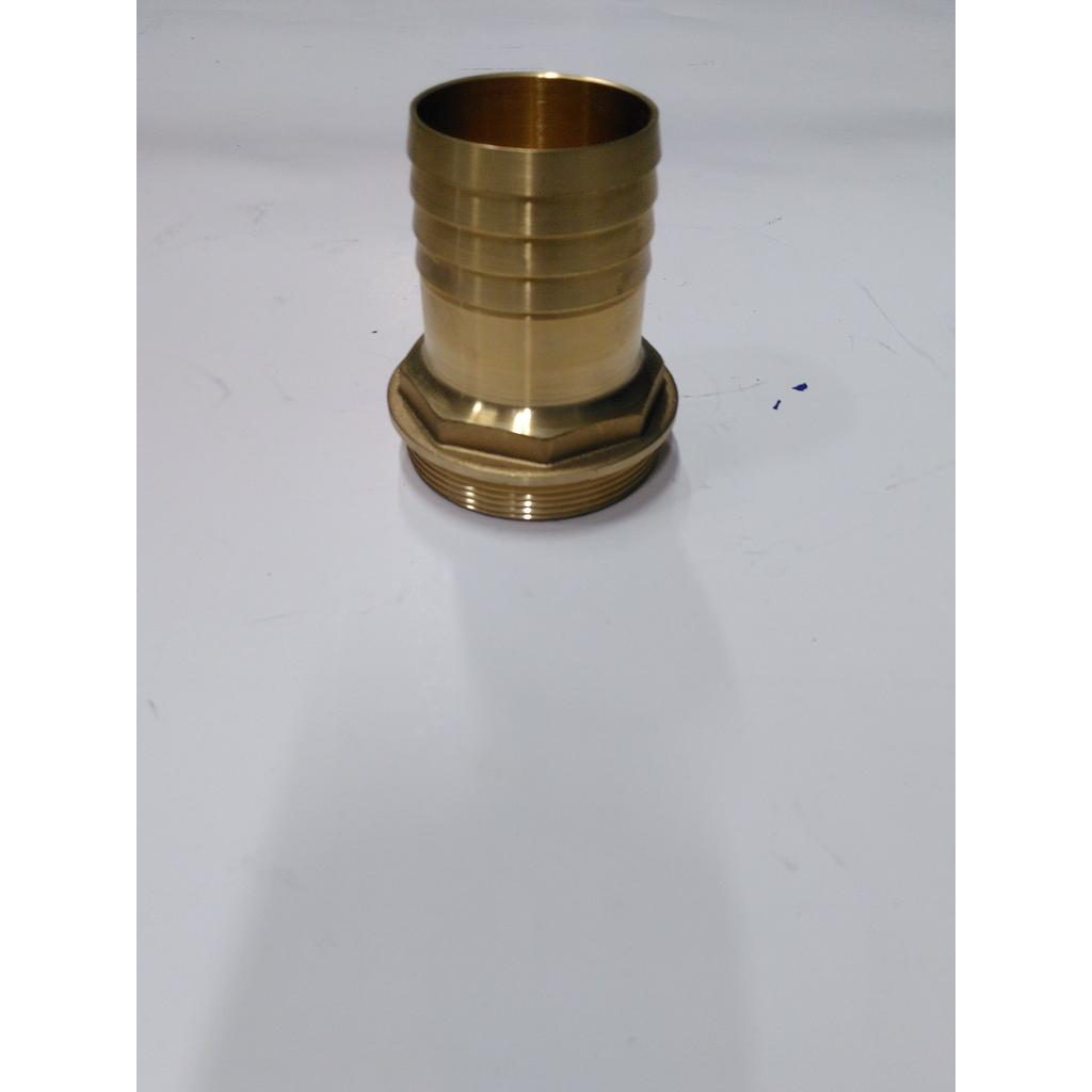 Raccordo P/GOMMA in Ottone Maschio Tipo Roma - 2 1/2&#34;x60 mm