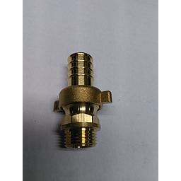 Raccordo P/Gomma in Ottone 3 Pezzi Diritto Sede Conica - Maschio 1/2" x 20 mm