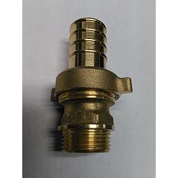 Raccordo P/Gomma in Ottone 3 Pezzi Diritto Sede Conica - Maschio 3/4" x 25 mm