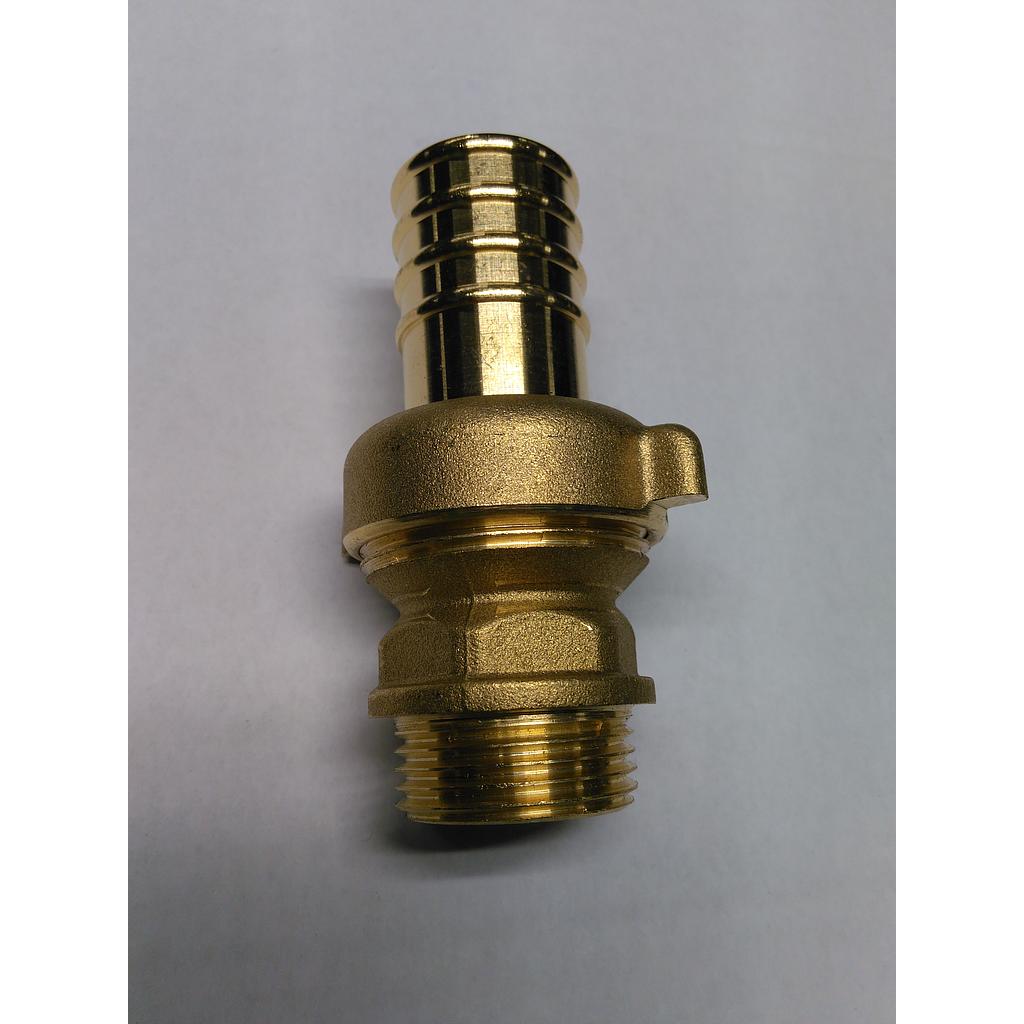 Raccordo P/Gomma in Ottone 3 Pezzi Diritto Sede Conica - Maschio 1" x 30 mm