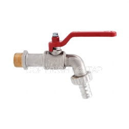 Valvola a Sfera in ottone con Portagomma - 3/8" - con Leva - Fig. 34 Rubistar
