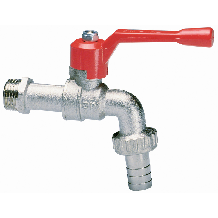 Valvola a Sfera in ottone con Portagomma - 3/4&#34; - con Leva - Fig. 34 Rubistar