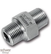 Bocchettone 316 - 1/4 masc.masc. - Tenuta conica -   Serraggio con esagono interno - cod.GF-149C14-7 - SCHWER