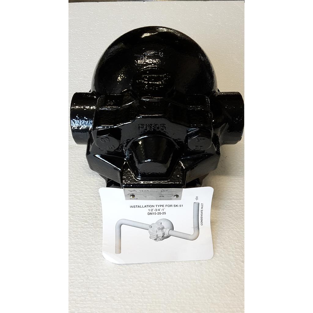 Scaricatore di condensa a Galleggiante e Termostatico - Mod. SK51 - 14 BAR - filettato gas FF 1/2"