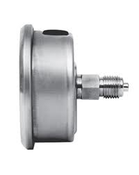 Manometro tutto inox - diametro 63 MM - Attacco posteriore inox 316 da 1/4" Filettato Gas Maschio - Campo 0-25 Bar - Quadrante a bagno di Glicerina 