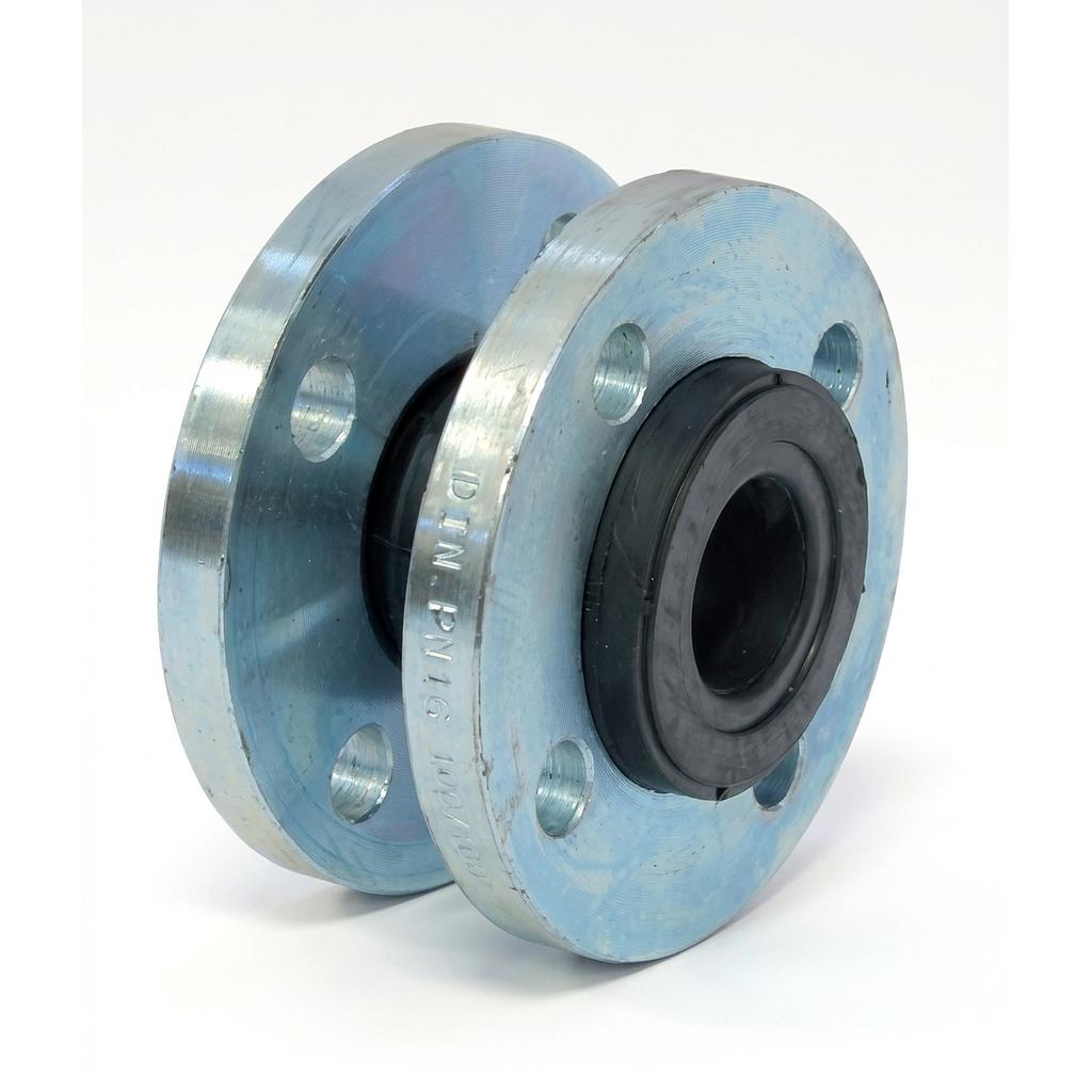 Giunto Elastico Antivibrante - Flange Girevoli in A105 Zincate PN10/16 - Giunto in EPDM - L=130 mm - DN65