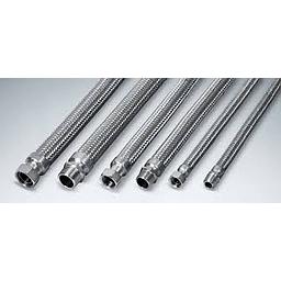 Tubo flessibile, treccia esterna inox aisi 304, soffietto interno inox aisi 316, attacchi alle estremità Maschio fisso ambo i lati da 1 1/4" inox aisi 316 - Lunghezza 500 mm