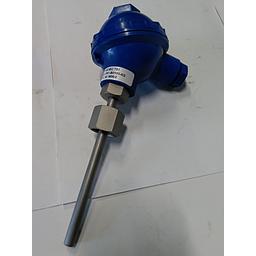 Termoresistenza PT100 - DOPPIA - attacco femmina girevole 1/2" - diam.8x100 mm - Testa B ABS - 6 contatti - F3N80P61B0100I02-ELSI
