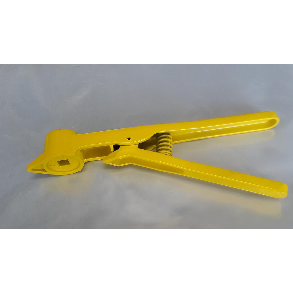 Leva Alluminio GIALLA - Quadro 12x12 - Completa di Settore dentato zincato a 10 posizioni , anello antifrizione , viti zincate di blocco - Sirca