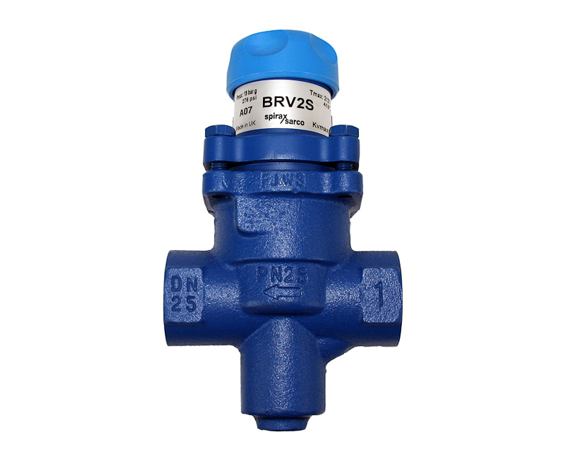 Valvola di riduzione autoazionata - corpo ghisa sferoidale - max 19 Bar/210°C - FF gas 3/4" - Campo regolaz. 1,4-4 Bar (molla Verde) - Mod. BRV2S - Spirax 