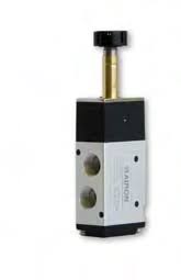 Elettropilota Namur a 3 vie (3/2) - Monostabile - filettato FF 1/4&#34; - N.C. - con azionamento manuale - AZ - art. 382-ME - (Senza Bobina)