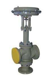 Valvola pneumatica a 3 vie - Miscelatrice - Corpo ghisa sferoidale PN16 DN32 - Prolunga con Soffietto - Testata 275 - Segnale 3/15 Psi - Normalmente Chiusa Via Diritta in assenza di aria - Mod. SBS-A38 - Codice 17696