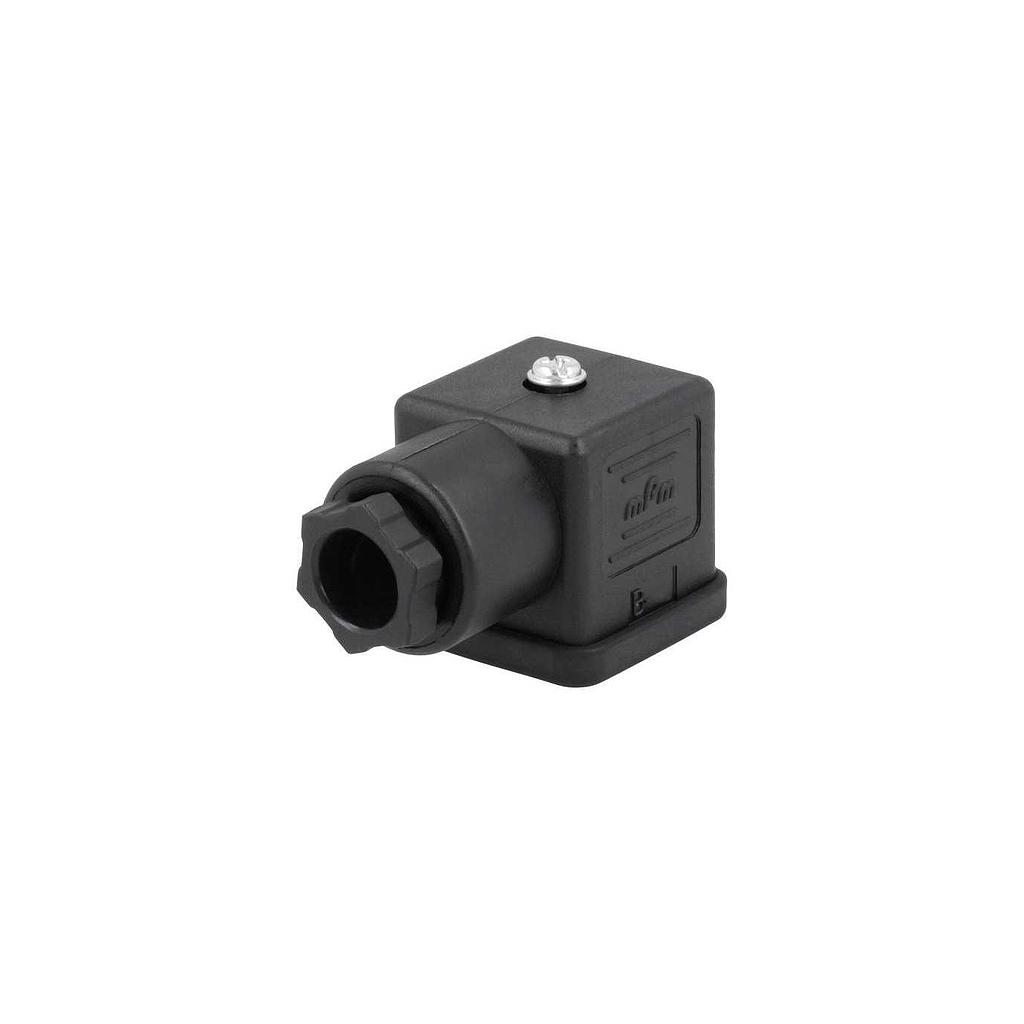 Connettore Quadrato Nero Grande per Elettrovalvola Sirai mod. L121/L133/L145/L153 - ZAD300-08-N1 - 10181S2B091A1-A