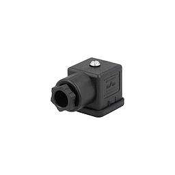 Connettore Quadrato Nero Grande per Elettrovalvola Sirai mod. L121/L133/L145/L153 - ZAD300-08-N1 - 10181S2B091A1-A