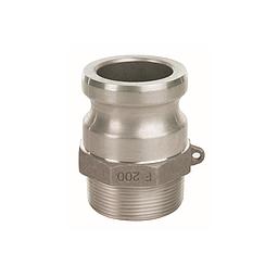 Raccordo rapido tipo Camlock inox aisi 316 - Tipo F - DN50 - 2" - Maschio filettato Maschio