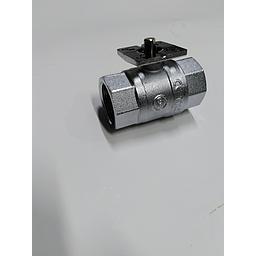 Valvola a Sfera in Ottone/Ptfe - Mod. 2500 RB - Filettata FF Gas 2 1/2" - 2 vie + Flangia din ISO5211