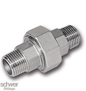 Bocchettone inox aisi 316 - Filettato MM Gas Conico 1&#34; - Tenuta conica - cod.GF-149C1-5i - SCHWER    