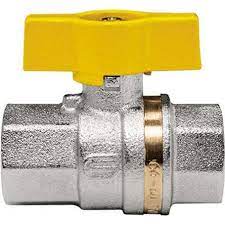 Valvola sfera Ottone x Gas, Farfalla Gialla, -20 / +60°C, PN63 - Mod.1021-VENUS - FF 1"