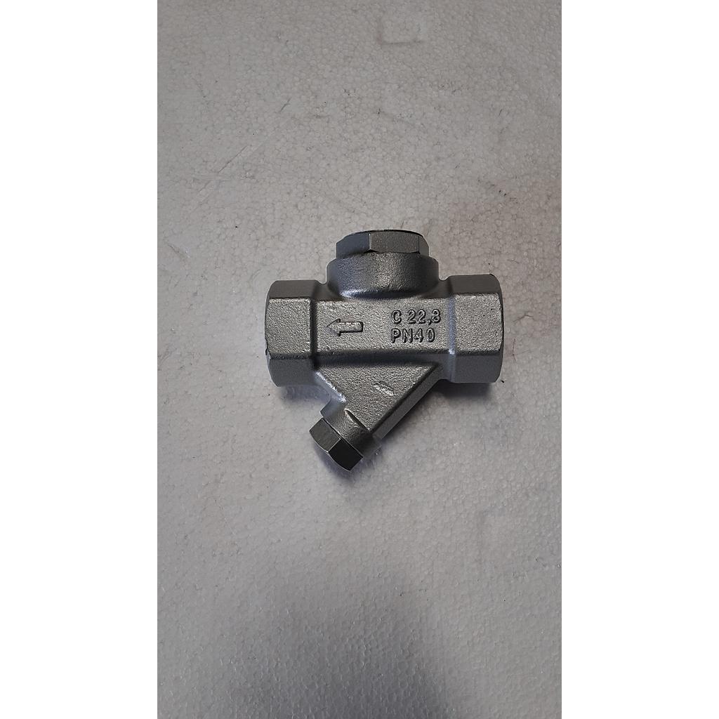 Scaricatore di condensa Termodinamico - Corpo e Tappo in acciaio carbonio A105 - filtro incorporato - attacchi FF Gas  1/2" - mod. SC-45 