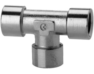 Raccordo Ottone a "T" - Filettato FFF - 1/4" - 2003 - CAM