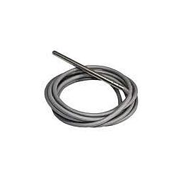 Termoresistenza PT100 - Stelo inox aisi 316 - Liscio diametro 6 x 100mm - Cavo Silicone Mt.10, 3 fili, molla Antipiega - RTDCG10A610
