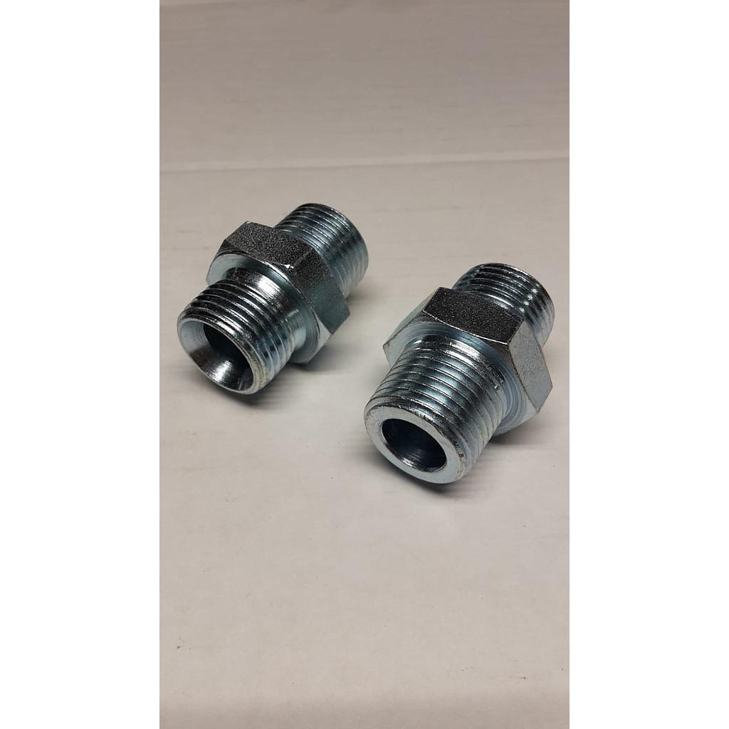 Nipplo A105 Galvanizzato 1" - Filettatura Conica/Cilindrica/60° - Tenuta piana per svasata - mod. 32-041 - Re.. 
