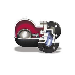 Scaricatore di condensa a galleggiante - Eliminatore aria Termostatico incorporato - (no filtro) - Mod. SK50 - 14 Bar - attacchi flangiati PN16 DN32 - Valsar 