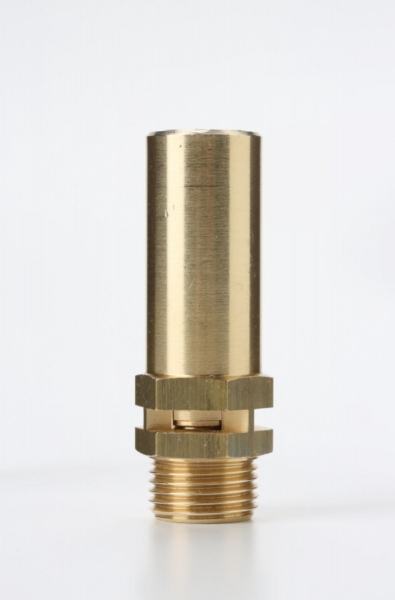 Valvola di sicurezza Nuova General Instruments mod. D10 - Corpo in  Ottone - Connessione 3/8" ISO 228 Gas Maschio in ingresso - Uscita : Scarico Libero - Tenuta Viton (-20/+200°C) - Fluido: ARIA - Collaudo: INAIL+CE IV 