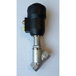 Valvola pneumatica On-Off a flusso libero - Corpo microfuso inox aisi 316L PN40 - Filettato FF gas 3/4" - Testata Nylon T70 - Pressione Differenziale Max 14 Bar - PCIPFM_020_2_1