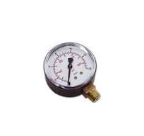 [22061000] Manometro standard con Cassa in acciaio verniciato nera diametro 40 mm - Attacco Posteriore in ottone da 1/8" - Campo 0-10 Bar - Quadrante Asciutto